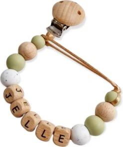 Speenkoord Met Naam Lalieloe - Speenhouder - Kraamcadeau - Speenketting - Jelle