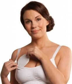 Carriwell Carriwel Zoogcompressen - Biokatoen - Wasbaar – Wit – 6 Stuks Met Wasnet -Zuigelingenvoeding 1027x1200 1