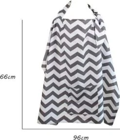 Merkloos MINIIYOU Voedingsdoek - Borstvoedingsdoek - Inclusief Opbergzakje - Donkerblauw Strepen -Zuigelingenvoeding 1027x1200 2