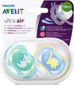 Philips Avent Ultra Air Fopspeen Blauw/Groen Dino/Koala 18m+ -Zuigelingenvoeding 1041x1200 2