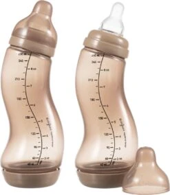 Difrax Babyfles 250 Ml Natural - Anti-Colic - Lichtbruin - 2 Stuks