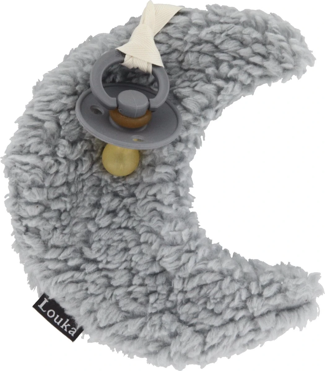 Louka Speendoekje Maan Blauw Grijs - Teddy Katoen - Meisje - Jongen - Speenknuffel - Excl. Bibs Speen 3 Louka Speendoekje Maan Blauw Grijs - Teddy Katoen - Meisje - Jongen - Speenknuffel - Excl. Bibs Speen