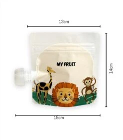 Merkloos Knijpzakjes Herbruikbaar - 10 Stuks - Voor Babyvoeding, Babysnacks Of Babyhapjes - Knijpzakjes Hervulbare - Knijpfruit Zakjes Herbruikbaar - Herbruikbare Knijpzakjes -Zuigelingenvoeding 1058x1200 3