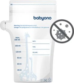 Babyono - Moedermelk Bewaarzakjes - Moedermelkbewaarzakjes - Gemakkelijke Etiketteren - 180 Ml - 30 Stuks - 1084 23 Babyono - Moedermelk Bewaarzakjes - Moedermelkbewaarzakjes - Gemakkelijke Etiketteren - 180 Ml - 30 Stuks - 1084 -Zuigelingenvoeding 1063x1200