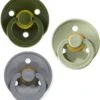 BIBS Fopspeen 3 Stuks 6-18 Maanden | Maat 2 | Hunter Green, Sage, Smoke