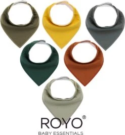 Set Van 6 Multicolor Slabbetjes - 100% Organisch Katoen & Fleece - Bandana Slab - Slabber - Kwijl Slabbetjes - Slabbertjes Baby - Kraamcadeau Jongen - Meisje