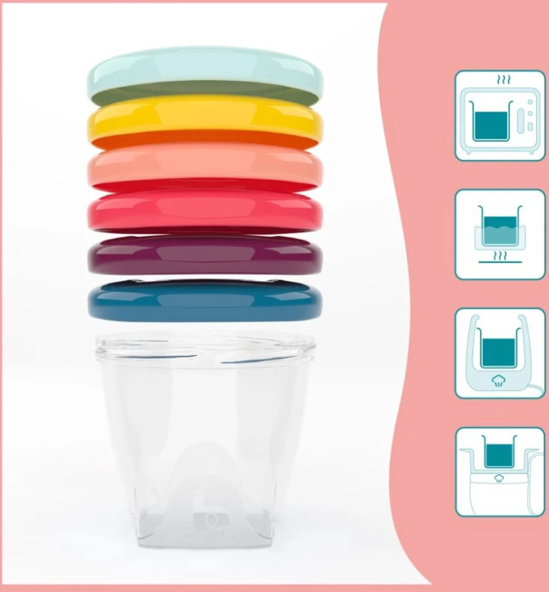 BabyMoov Babybowls 8.45oz Kom 0,25 L Multi Kleuren, Transparant 18 BabyMoov Babybowls 8.45oz Kom 0,25 L Multi Kleuren, Transparant - Afbeelding 16