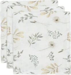 Jollein Hydrofiel Monddoekje Meadow - Chestnut - 3 Stuks