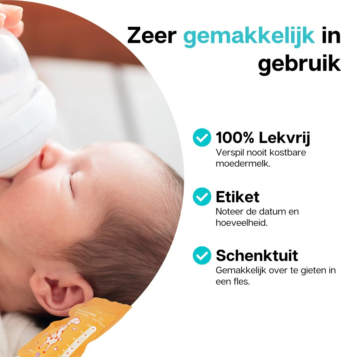 Mogi Products-Moedermelk Bewaarzakjes - 130 Stuks- Met Schenktuit - Borstvoeding Bewaarzakjes - Lekvrij - Koelkast En Vriezer - BPA Vrij - 200 Ml 8 Mogi Products-Moedermelk Bewaarzakjes - 130 Stuks- Met Schenktuit - Borstvoeding Bewaarzakjes - Lekvrij - Koelkast En Vriezer - BPA Vrij - 200 Ml - Afbeelding 6