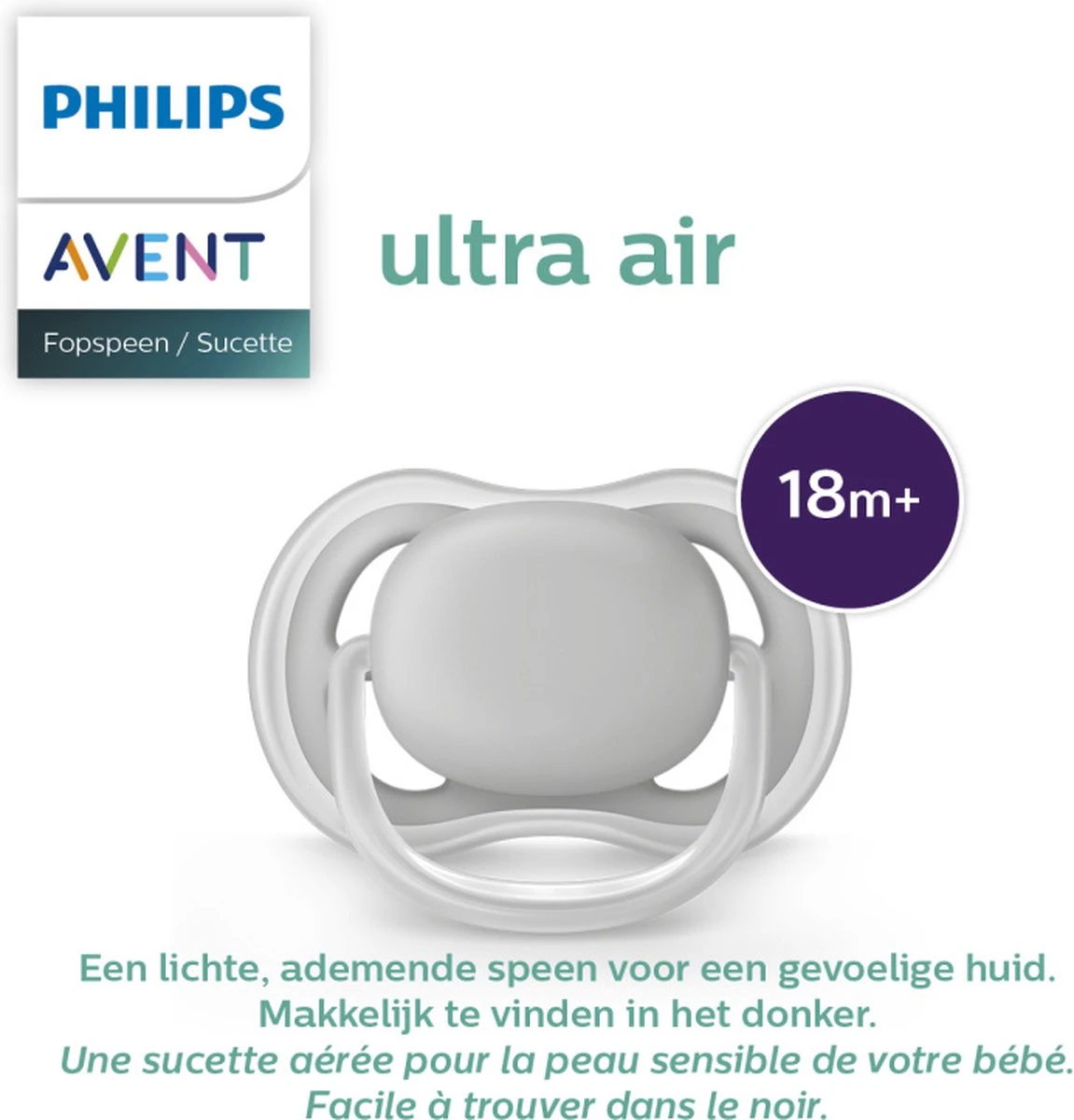Philips Avent Ultra Air Fopspeen - 18m + - Roze/Groen Giraf/panda 12 Philips Avent Ultra Air Fopspeen - 18m + - Roze/Groen Giraf/panda - Afbeelding 10