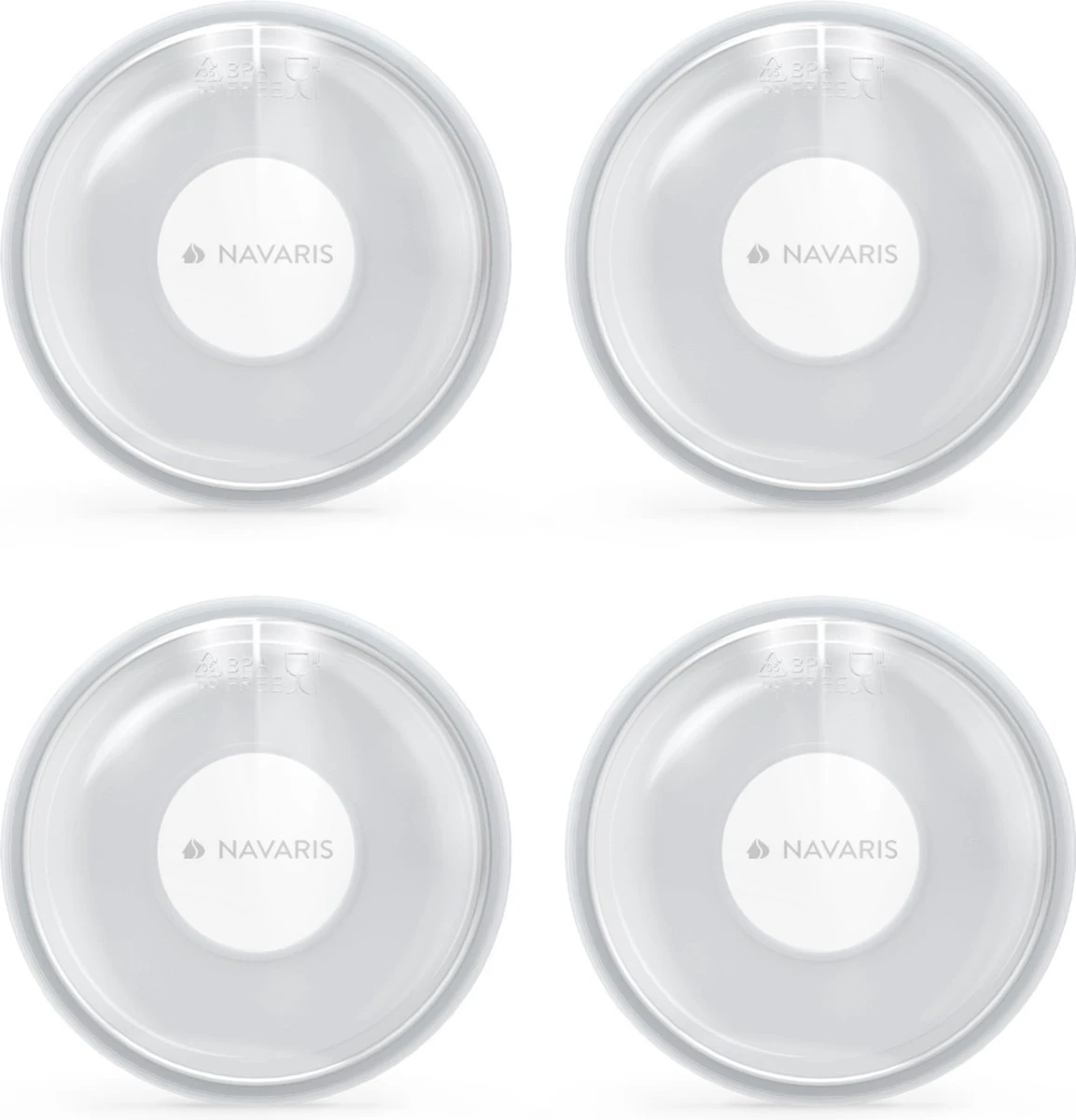Navaris Opvangbekers Voor Borstmelk X4 - Siliconen En Polypropyleen Opvangbekers Voor Borstvoeding - Opvangen En Bewaren Van Moedermelk 5 Navaris Opvangbekers Voor Borstmelk X4 - Siliconen En Polypropyleen Opvangbekers Voor Borstvoeding - Opvangen En Bewaren Van Moedermelk - Afbeelding 3