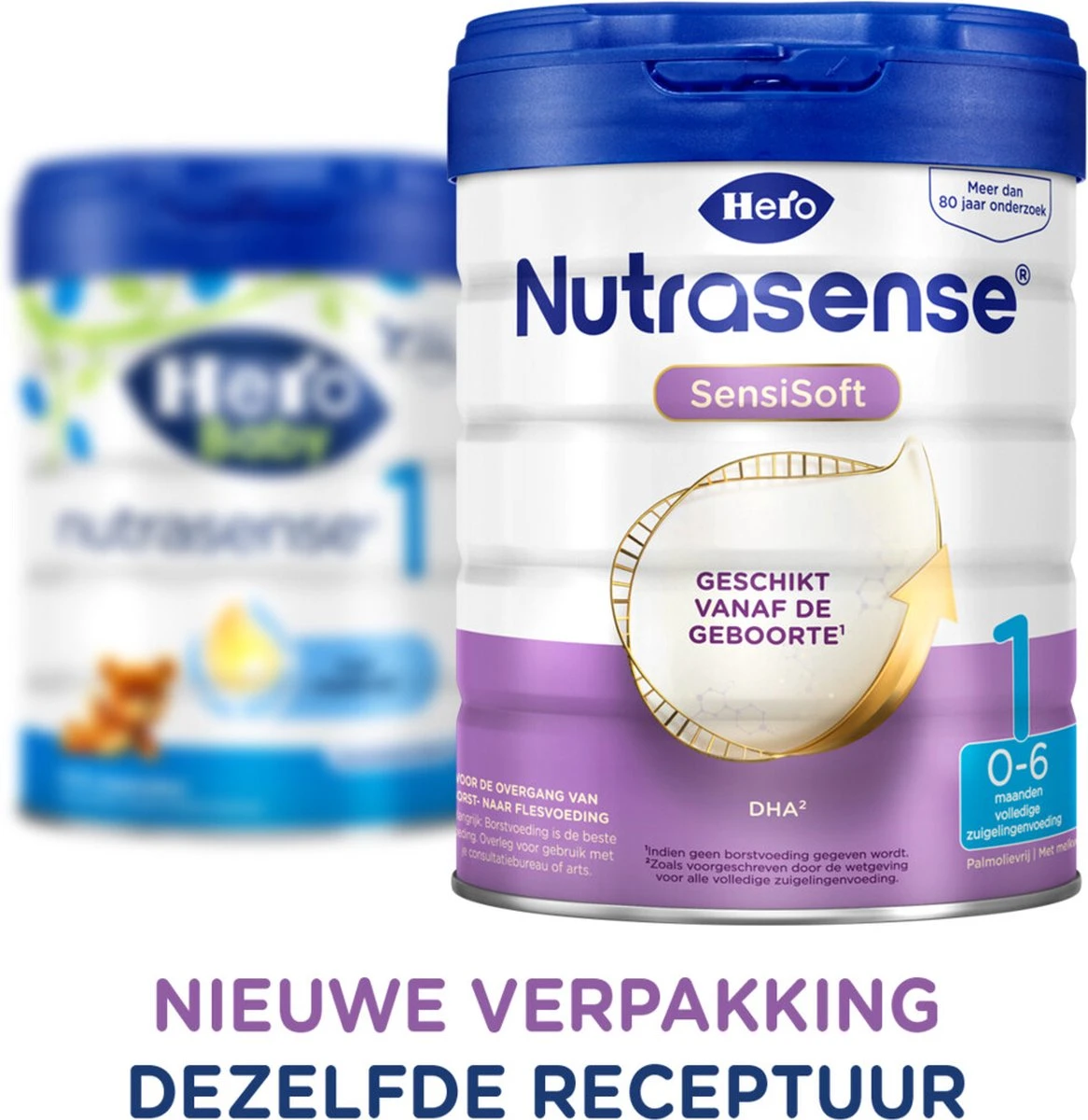 Hero Nutrasense SensiSoft Zuigelingenvoeding 1 - Flesvoeding Van 0 Tot 6 Maanden - 3 X 800 Gram - Met Melkvet - Palmolie Vrij 4 Hero Nutrasense SensiSoft Zuigelingenvoeding 1 - Flesvoeding Van 0 Tot 6 Maanden - 3 X 800 Gram - Met Melkvet - Palmolie Vrij - Afbeelding 2
