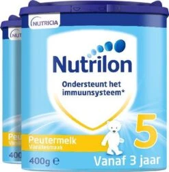 Nutrilon 5 Peuter Groeimelk Vanille Poeder 2 X 400 Gram -Zuigelingenvoeding 1177x1200 1