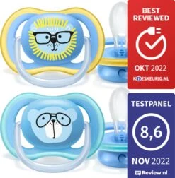 Philips Avent Ultra Air Fopspeen Blauw Leeuw/beer 18m+ -Zuigelingenvoeding 1178x1200 1