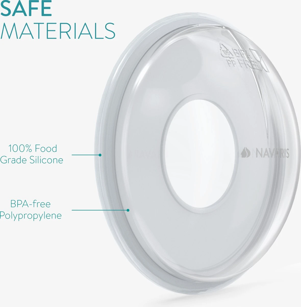 Navaris Opvangbekers Voor Borstmelk X4 - Siliconen En Polypropyleen Opvangbekers Voor Borstvoeding - Opvangen En Bewaren Van Moedermelk 7 Navaris Opvangbekers Voor Borstmelk X4 - Siliconen En Polypropyleen Opvangbekers Voor Borstvoeding - Opvangen En Bewaren Van Moedermelk - Afbeelding 5