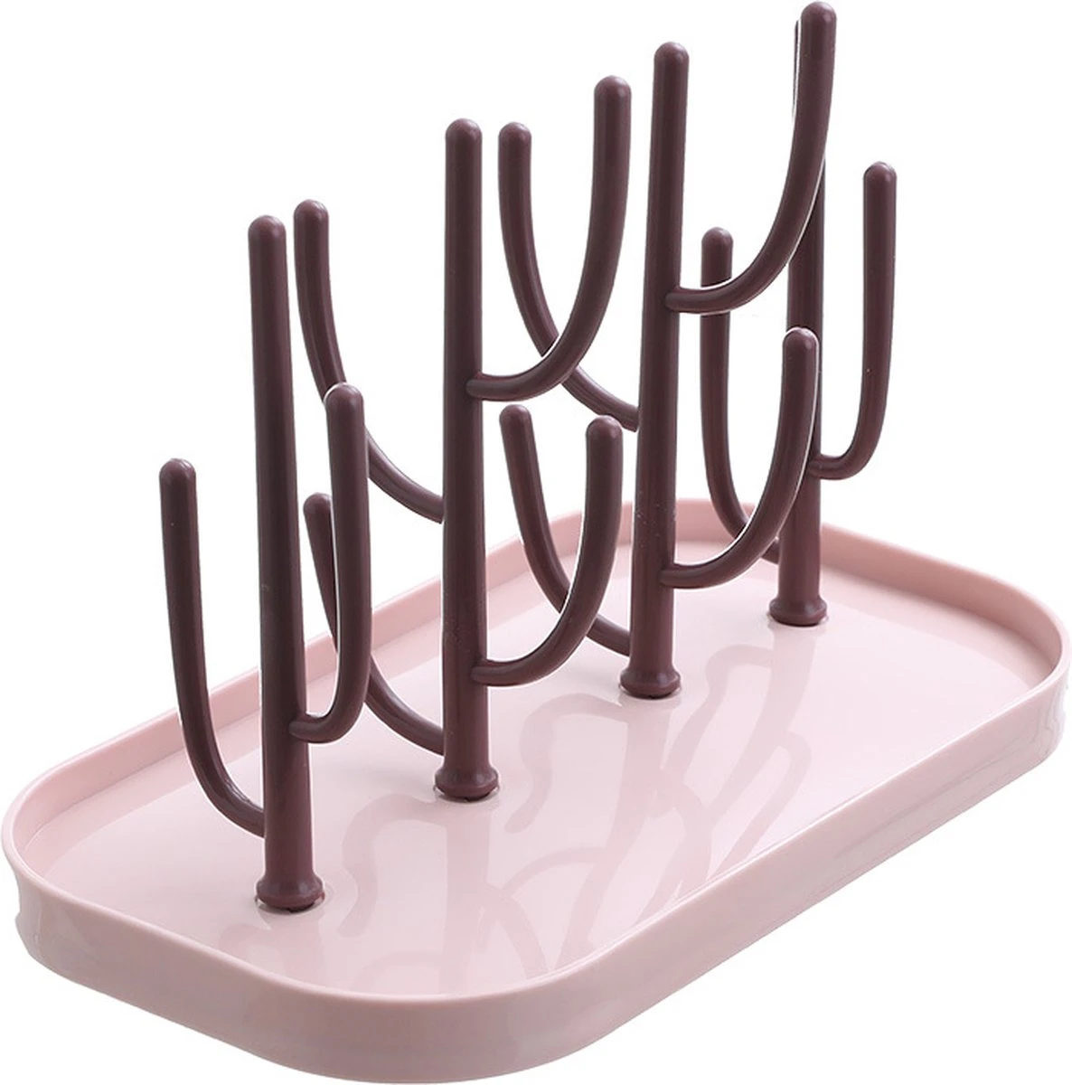 Ever Home Flessen Droogrek - Baby Flessenrek - Afdruiprek Baby - Droogrek - Drying Rack - Roze 4 Ever Home Flessen Droogrek - Baby Flessenrek - Afdruiprek Baby - Droogrek - Drying Rack - Roze - Afbeelding 2