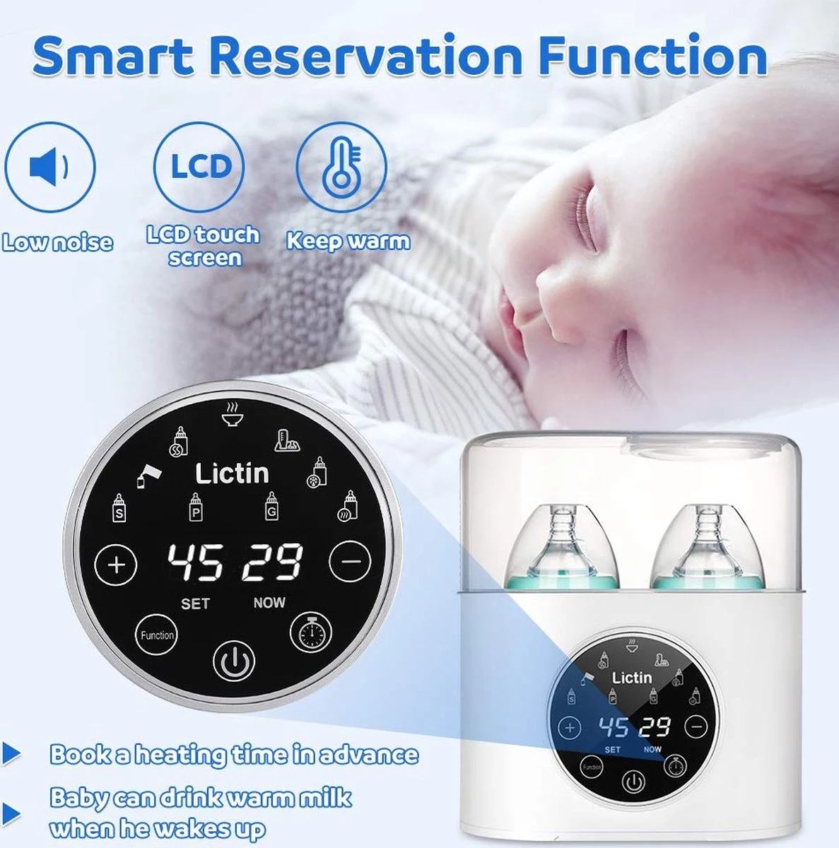 Merkloos Lictin Flessensterilisator En Flessenwarmer 5 Merkloos Lictin Flessensterilisator En Flessenwarmer - Afbeelding 3