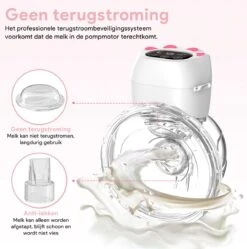 Oliva Babycare® Elektrische Borstkolf Handsfree - Draadloze Kolf - BPA-Vrij - Draagbaar Kolfapparaat - Luxe White & Baby Pink -Zuigelingenvoeding 1189x1200 5