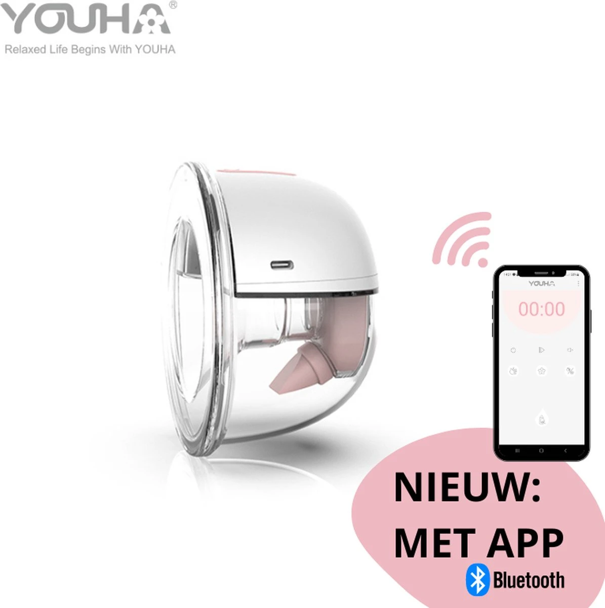 Youha® Enkele Gen 2 Draadloze Borstkolf + APP - Maat 24MM & 28MM - Draagbare Borstkolf - Draadloze Borstkolf - BPA Vrij - Bedienbaar Met APP - Handsfree Kolven - Modern Design 3 Youha® Enkele Gen 2 Draadloze Borstkolf + APP - Maat 24MM & 28MM - Draagbare Borstkolf - Draadloze Borstkolf - BPA Vrij - Bedienbaar Met APP - Handsfree Kolven - Modern Design