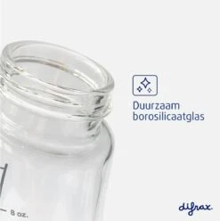 Difrax Glazen Babyfles 250 Ml Natural - Anti-Colic - Blauw - 1 Stuk -Zuigelingenvoeding 1196x1200 5