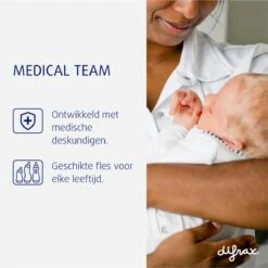 Difrax Glazen Babyfles 250 Ml Natural - Anti-Colic - Blauw - 1 Stuk -Zuigelingenvoeding 1198x1200 10