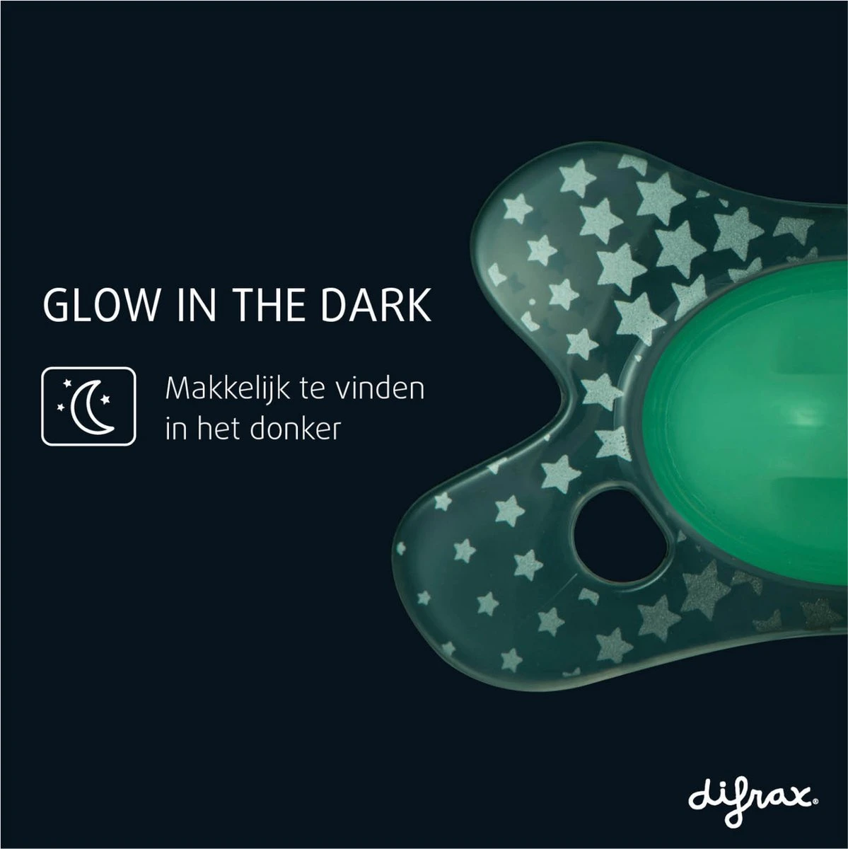 Difrax Fopspeen 0-6 Maanden Dental Speen - Glow In The Dark - 2 Stuks 5 Difrax Fopspeen 0-6 Maanden Dental Speen - Glow In The Dark - 2 Stuks - Afbeelding 4