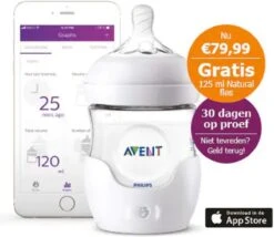 Philips AVENT SCH820/00 - BLUETOOTH - Slimme Babyfles - Houd Alle Voedingen Bij - Voor Apple Ios