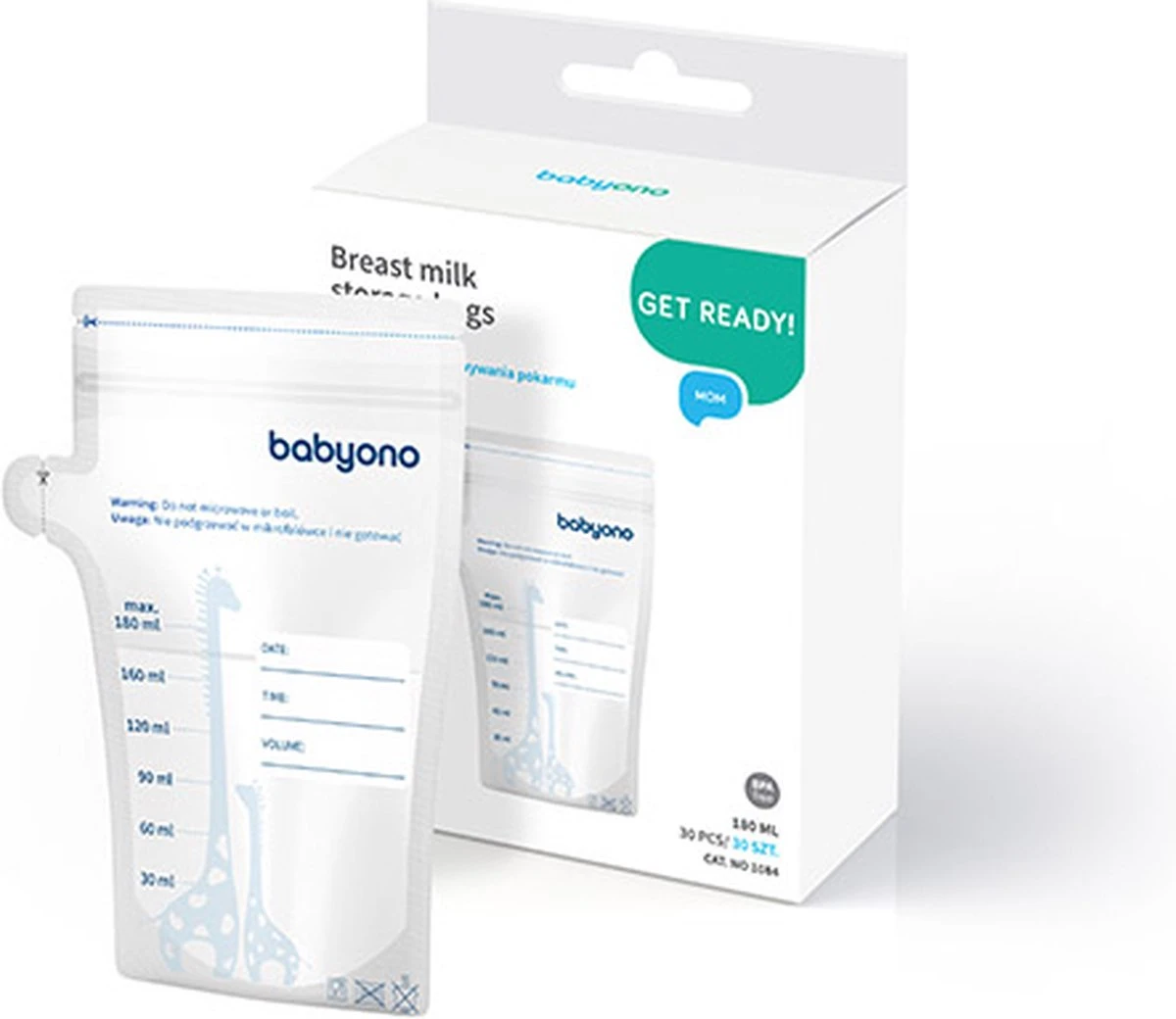 Babyono - Moedermelk Bewaarzakjes - Moedermelkbewaarzakjes - Gemakkelijke Etiketteren - 180 Ml - 30 Stuks - 1084 3 Babyono - Moedermelk Bewaarzakjes - Moedermelkbewaarzakjes - Gemakkelijke Etiketteren - 180 Ml - 30 Stuks - 1084
