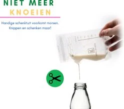 Label Of Kids - Moedermelk Bewaarzakjes - Borstvoeding Bewaarzakje - Met Schenktuit - 200 Ml - BPA Vrij - 120 Stuks - Zoogcompressen -Zuigelingenvoeding 1200x1052 3