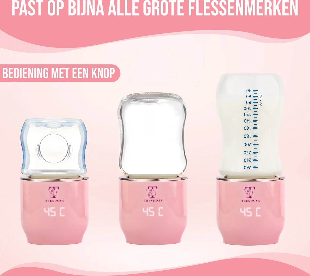 Trendosa Flessenwarmer Set - Draagbare Baby Flessenwarmer Voor Onderweg- Incl Speendoosje - Roze 4 Trendosa Flessenwarmer Set - Draagbare Baby Flessenwarmer Voor Onderweg- Incl Speendoosje - Roze - Afbeelding 2