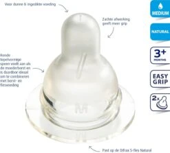 Difrax Flessenspeen Natural - Maat Medium - 2 Stuks -Zuigelingenvoeding 1200x1082 1
