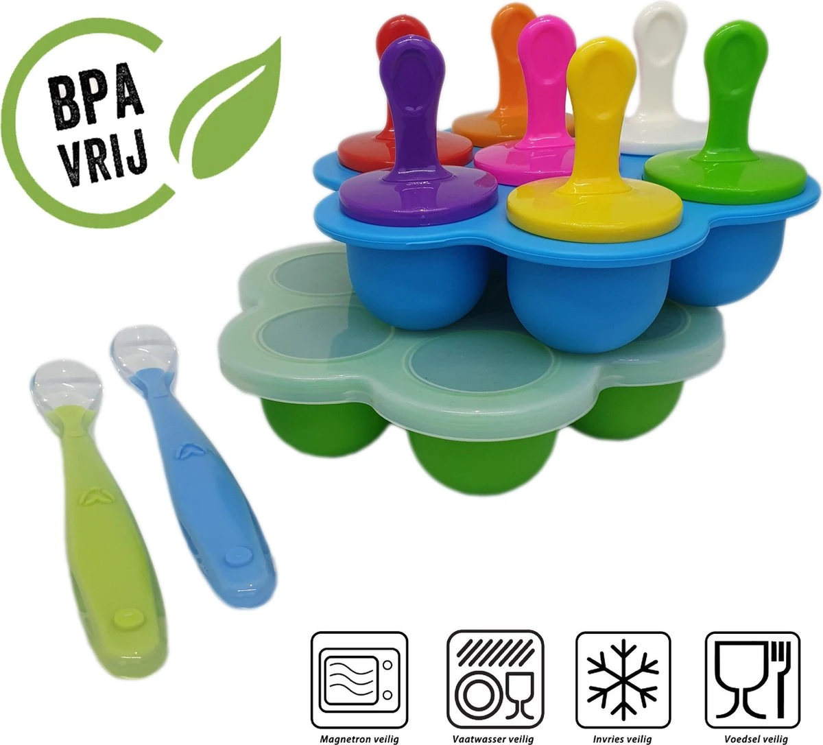 Southland Babyvoeding Bewaarbakjes - Babyvoedingsaccessoires - Siliconen Lepeltjes - BPA-vrij - Babyvoeding Diepvriesbakje 3 Southland Babyvoeding Bewaarbakjes - Babyvoedingsaccessoires - Siliconen Lepeltjes - BPA-vrij - Babyvoeding Diepvriesbakje