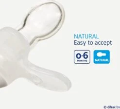 Difrax Fopspeen - Natural & Pure - 0/6 Maanden - Bubble Gum -Zuigelingenvoeding 1200x1089
