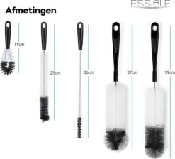 ESSIBLE Flessenborstel - Flessenrager - Schoonmaakborstel - Flessenreiniger - 5 Stuks - Kras- En BPA Vrij - Geschikt Voor Alle Oppervlakken - Zwart 13 ESSIBLE Flessenborstel - Flessenrager - Schoonmaakborstel - Flessenreiniger - 5 Stuks - Kras- En BPA Vrij - Geschikt Voor Alle Oppervlakken - Zwart -Zuigelingenvoeding 1200x1090 1