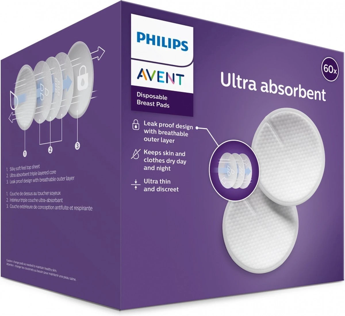 Philips Avent Wegwerp Borstkompressen - 60 Stuks 5 Philips Avent Wegwerp Borstkompressen - 60 Stuks - Afbeelding 3