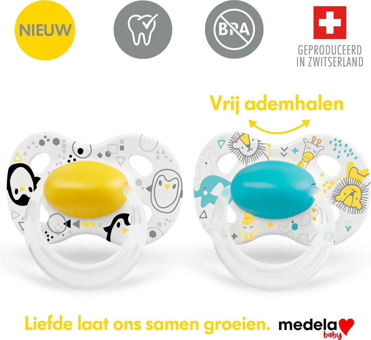 Medela Baby Fopspeen Original Hoge Acceptatie Orthdontisch Ergonomische Vorm - Sunshine Yellow - 18+ Maanden - 2 Stuks 4 Medela Baby Fopspeen Original Hoge Acceptatie Orthdontisch Ergonomische Vorm - Sunshine Yellow - 18+ Maanden - 2 Stuks - Afbeelding 3