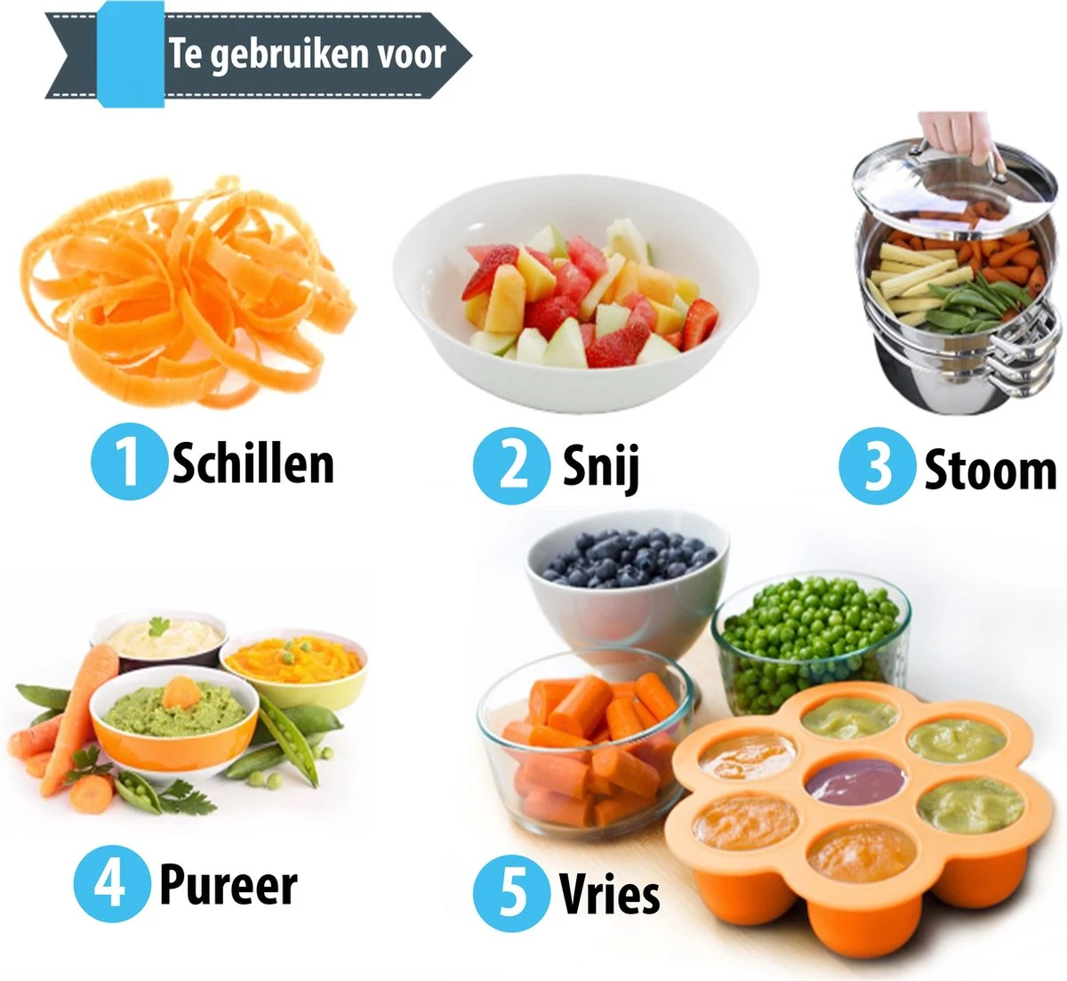 Multifunctionele Babyvoeding Bewaarbakjes Met Baby Lepeltjes - Set Van 6 - Bewaarbakje - Baby Voeding - Moedermelk Bewaren - Bewaren - BPA Vrij - Babyvoeding Diepvriesbakje - Ijslolly Vromen - Baby - Mini Cupcakes - Invriezen - Afsluiten - Magnetron 6 Multifunctionele Babyvoeding Bewaarbakjes Met Baby Lepeltjes - Set Van 6 - Bewaarbakje - Baby Voeding - Moedermelk Bewaren - Bewaren - BPA Vrij - Babyvoeding Diepvriesbakje - Ijslolly Vromen - Baby - Mini Cupcakes - Invriezen - Afsluiten - Magnetron - Afbeelding 4