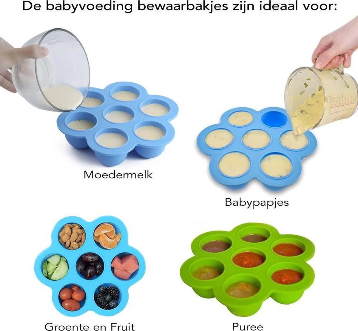 Southland Babyvoeding Bewaarbakjes - Babyvoedingsaccessoires - Siliconen Lepeltjes - BPA-vrij - Babyvoeding Diepvriesbakje 8 Southland Babyvoeding Bewaarbakjes - Babyvoedingsaccessoires - Siliconen Lepeltjes - BPA-vrij - Babyvoeding Diepvriesbakje - Afbeelding 6