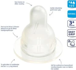 Difrax 1-2-3 Doseerspeen Natural - 2st 25 Difrax 1-2-3 Doseerspeen Natural - 2st -Zuigelingenvoeding 1200x1114 1