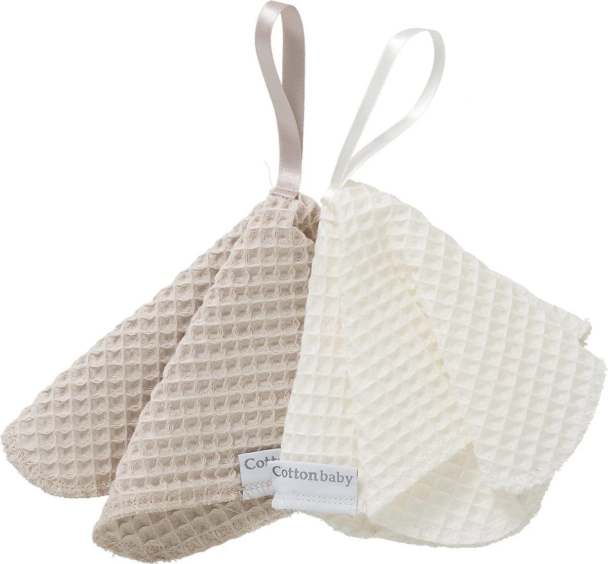 Cottonbaby - Speendoekje - Wafel - Per Set Van 2 - Zand/room 3 Cottonbaby - Speendoekje - Wafel - Per Set Van 2 - Zand/room