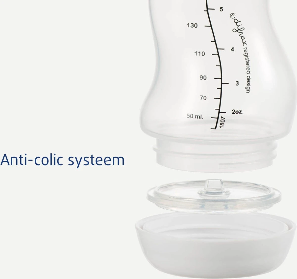 Difrax - S-Fles Duopack - Wit/Blauw - 250ml - 0+ Maanden 12 Difrax - S-Fles Duopack - Wit/Blauw - 250ml - 0+ Maanden - Afbeelding 10