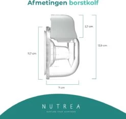 Nutrea EasyFlow – Elektrische Draadloze Borstkolf 24 Mm – Handsfree Borstkolf – Oplaadbare Accu – Snelheid Aanpasbaar -Zuigelingenvoeding 1200x1131