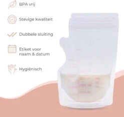 Nuvance - Moedermelk Bewaarzakjes - Borstvoeding Zakjes - 100 Stuks - 250ml - BPA Vrij - Dubbele Sluiting 13 Nuvance - Moedermelk Bewaarzakjes - Borstvoeding Zakjes - 100 Stuks - 250ml - BPA Vrij - Dubbele Sluiting -Zuigelingenvoeding 1200x1132 4