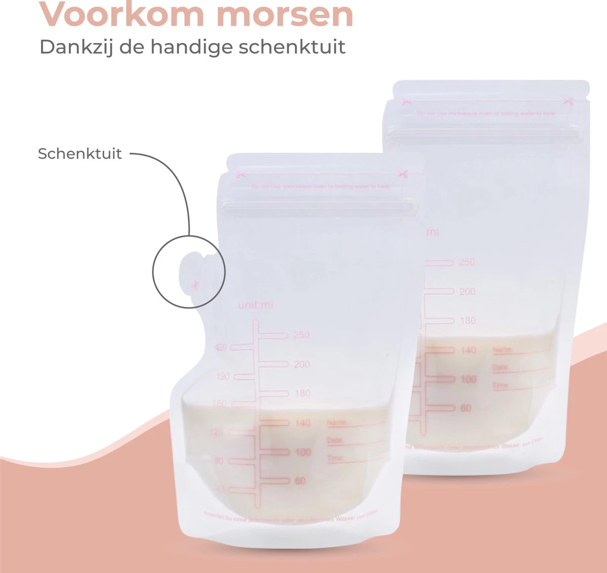 Nuvance - Moedermelk Bewaarzakjes - Borstvoeding Zakjes - 100 Stuks - 250ml - BPA Vrij - Dubbele Sluiting 8 Nuvance - Moedermelk Bewaarzakjes - Borstvoeding Zakjes - 100 Stuks - 250ml - BPA Vrij - Dubbele Sluiting - Afbeelding 6