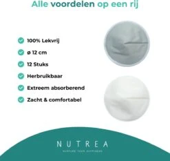 Nutrea – Wasbare Zoogcompressen – Herbruikbare Borstcompressen – 12 Stuks - ø12cm - Met Opbergzakje En Waszakje -Zuigelingenvoeding 1200x1133 4