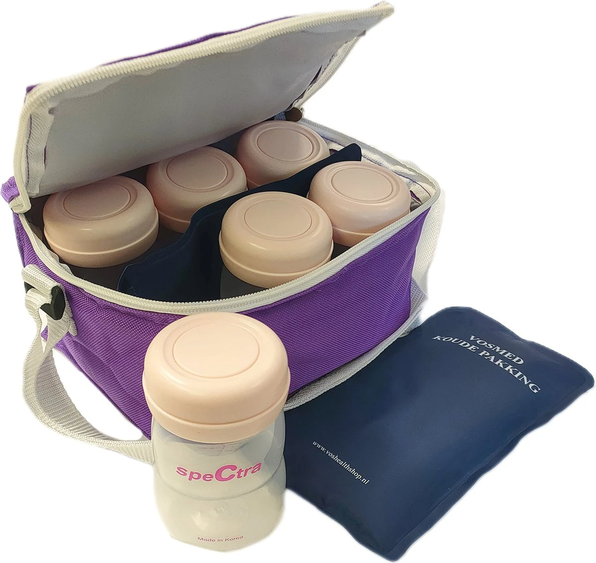 Spectra Moedermelk Flesjes - 6 X 160ml - Met Paars Koeltasje En Koelelementen - Borstvoeding Flesjes - BPA Vrij 4 Spectra Moedermelk Flesjes - 6 X 160ml - Met Paars Koeltasje En Koelelementen - Borstvoeding Flesjes - BPA Vrij - Afbeelding 2