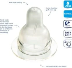 Difrax Flessenspeen Natural - Maat Large - 2 Stuks -Zuigelingenvoeding 1200x1136 7