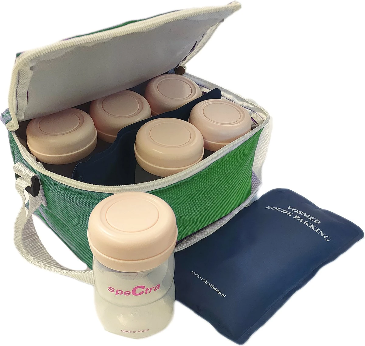 Spectra Moedermelk Flesjes - 6 X 160ml - Met Groen Koeltasje En Koelelementen - Borstvoeding Flesjes - BPA Vrij 4 Spectra Moedermelk Flesjes - 6 X 160ml - Met Groen Koeltasje En Koelelementen - Borstvoeding Flesjes - BPA Vrij - Afbeelding 2