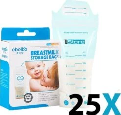 25 Stuks 300ml - Borstvoeding Zakjes - Moedermelk Zakjes - Moedermelk Bewaarzakjes - Bewaarzakjes Met Datumsticker - Bewaarzakjes - Moedermelk Bewaarzakjes - Borstvoeding Bewaarzakjes