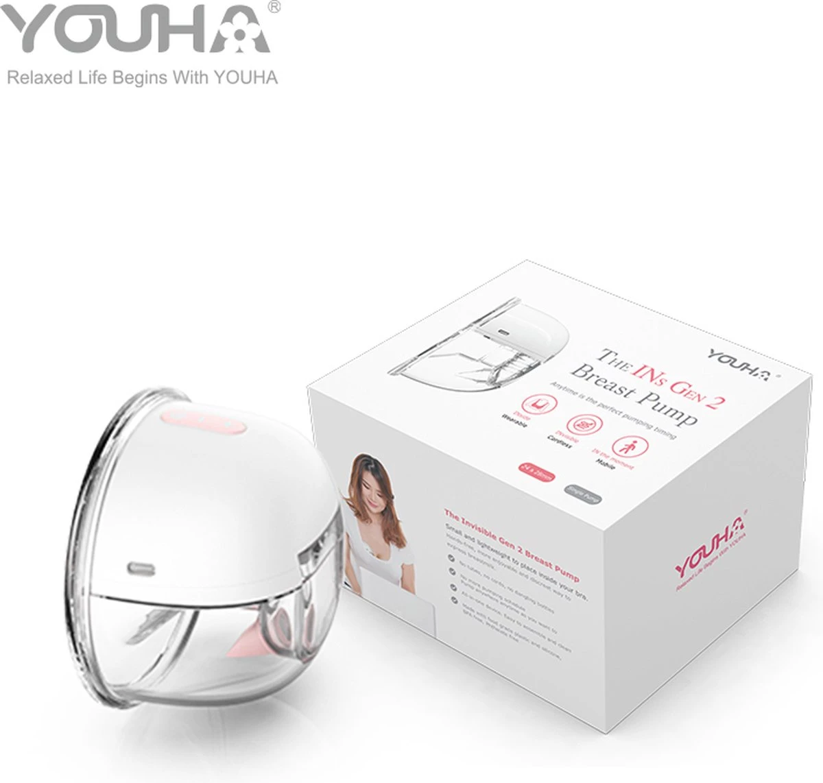 Youha® Enkele Gen 2 Draadloze Borstkolf + APP - Maat 24MM & 28MM - Draagbare Borstkolf - Draadloze Borstkolf - BPA Vrij - Bedienbaar Met APP - Handsfree Kolven - Modern Design 10 Youha® Enkele Gen 2 Draadloze Borstkolf + APP - Maat 24MM & 28MM - Draagbare Borstkolf - Draadloze Borstkolf - BPA Vrij - Bedienbaar Met APP - Handsfree Kolven - Modern Design - Afbeelding 8